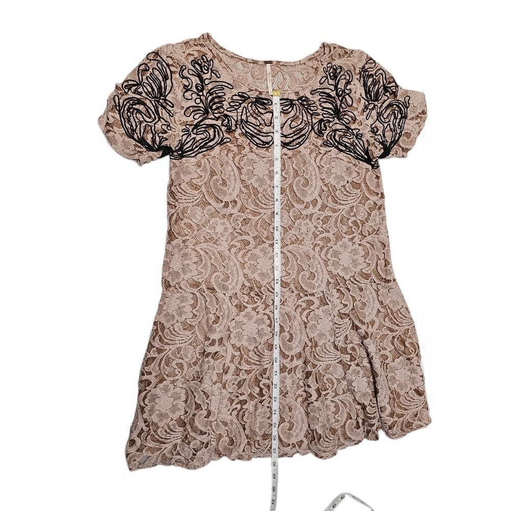 Free People Pink Beautiful Dreamer Blush Lace Tunic Dress - Picture 9 of 13